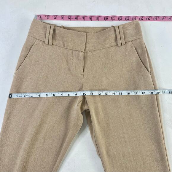 Limited Cassidy Neutral Beige Mid Rise Herringbone Texture Trousers Pants Sz 6 - Picture 5 of 9